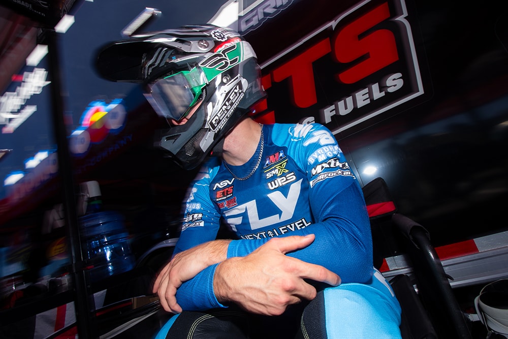 Supercross racing action